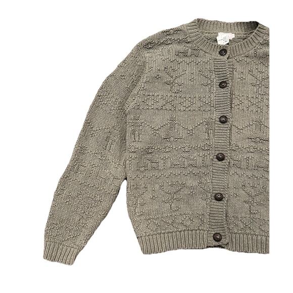 Vintage Alps Green Knit Button Front Cardigan Sweater Size S NWT Cottagecore USA - Picture 4 of 7